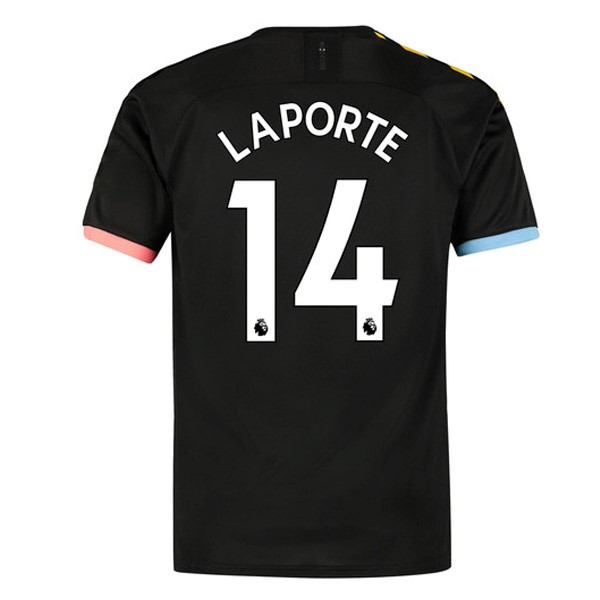 Camiseta Manchester City NO.14 Laporte 2ª 2019-2020 Negro